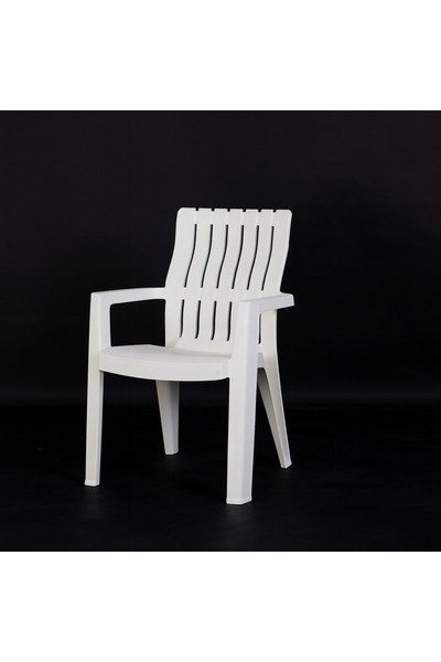 NZONE STORE Comfortable plastic chair for indoor and outdoor spaces in white