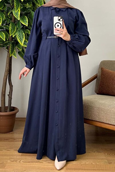 NeeŞ Moda Düğmeli Modal Elbise