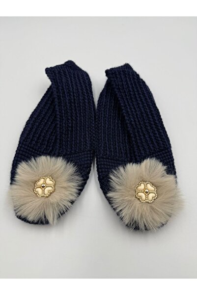 Şatilli Handmade Patik tunus işi patik el örgüsü patik lacivet broşlu tunus i...