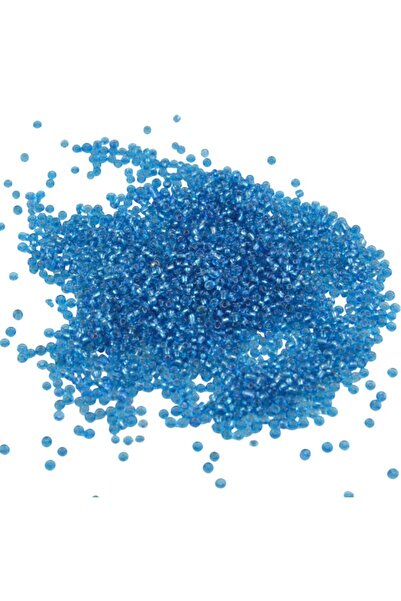 Serhat Aksesuar ve El İşçilik 08 خرز رملي كريستالي أزرق داكن 3 ملم (100 جرام ...