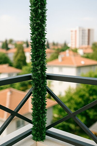 TARIK HOME Çok Amaçlı Dekoratif Yeşil Sarmaşık – Doğalgaz Borusu Kapı ve Balkon Süsü | 7.5 Metre
