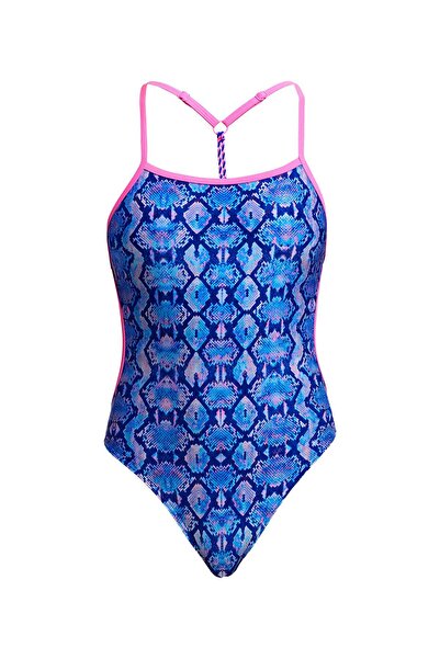 FUNKİTA TW Blue Viper Kadın Sırtı Örgülü Arkası Açık Mayo