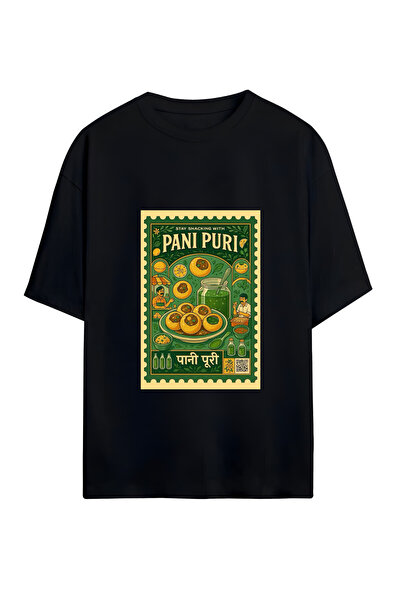 GraffTee تي شيرت قطني كبير الحجم للجنسين من باني بوري