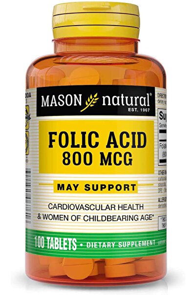 Mason حمض الفوليك الطبيعي (800 ميكروجرام، 100 قرص)