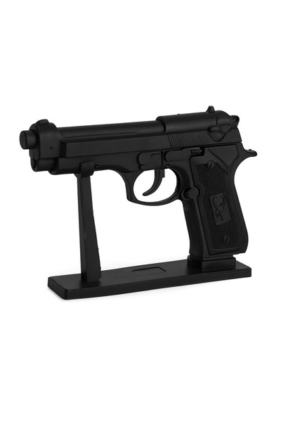 seymenbıçakçılık Gerçek Boy 21 cm Metal Tabanca Şeklinde Çakmak – Siyah Renk, Gazlı, Alevli, Koleksiyonluk Hediyelik