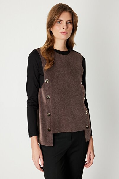 ON Pulover texturat cu detaliu cu nasturi pe laterale