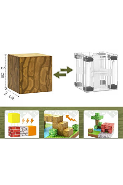 Toyska Creative Minecraft magnetic cube set, 312 pieces, multicolor