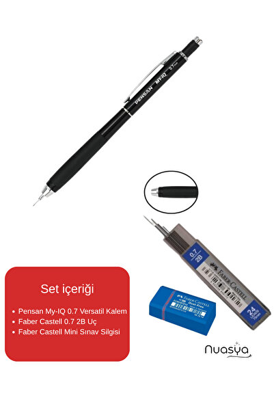 Pensan My Iq 0.7 mm Versatile Pencil Set - with Eraser and Nibs Gift - Mechan...