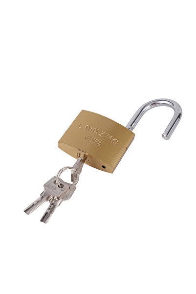 Lawazim Brass Padlock 63mm - Weatherproof Lock with Keys for Bag Cabinet and Locker