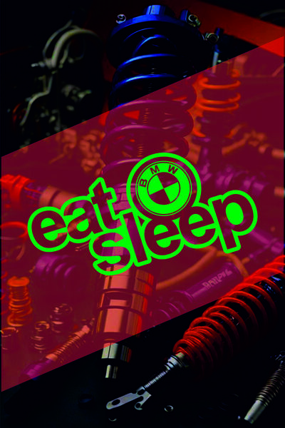 sticker ملصق زجاج السيارة بتصميم EAT SLEEP BMW مقاس 15×8 سم، ملصق هولوغرام JD...