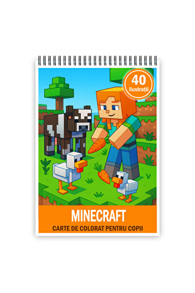 Legendary Gifts Carte de colorat, 40 de ilustrații Minecraft, 86 de pagini, A3 Format: A3