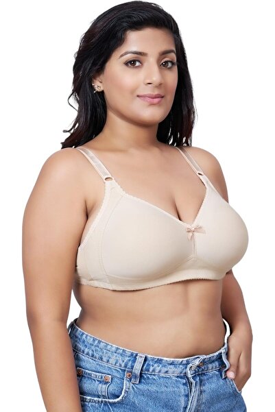 Glamroot Women Full Coverage Plus Size Padded Everyday Bra, Size 40B-44B