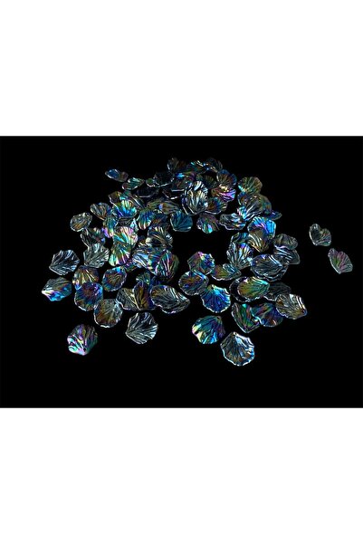 312 KONSEPT 50 τεμάχια μαύρες χάντρες από φύλλα Janjanlı – 20 mm / Φωτεινό αξ...