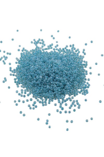 Serhat Aksesuar ve El İşçilik 08 خرز رملي مصبوغ داخليًا باللون الأزرق الجليدي...