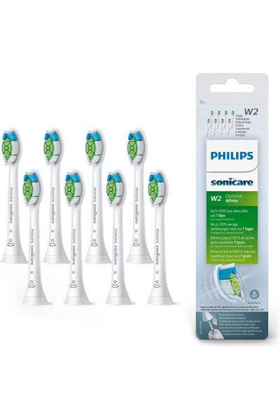 Philips Healthcare رؤوس فرشاة بديلة فيليبس سونيكير W2 أوبتيمال وايت لفرشاة ال...