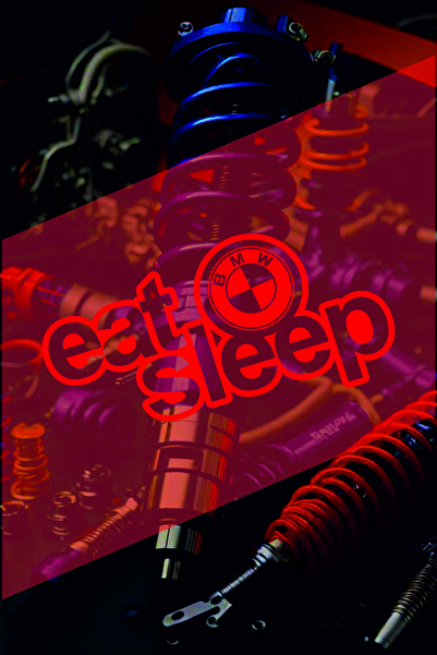 sticker ملصق زجاج السيارة بتصميم EAT SLEEP BMW مقاس 15×8 سم، ملصق هولوغرام JD...