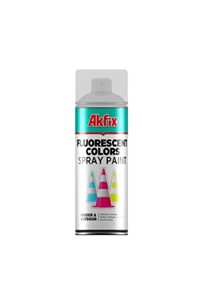 Akfix Acrylic Spray Paint Fluorescent Green Spray Paint 400ml Gw.380gr (6), 400ml, Use Applications