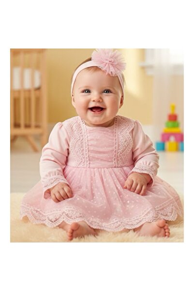 Serackids Kız Bebek Mevlüt Elbisesi Fransız Dantelli Mevlit Takımı Bebek Mevl...