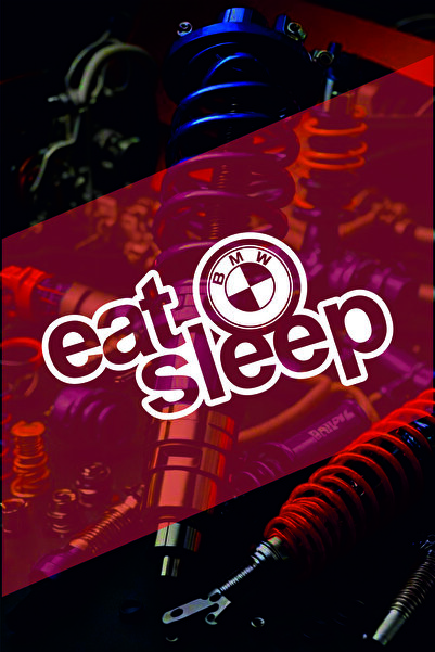 sticker ملصق زجاج السيارة بتصميم EAT SLEEP BMW مقاس 15×8 سم، ملصق هولوغرام JD...