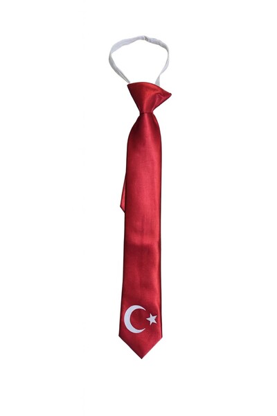 SeaBubbles Ayyıldız Printed Children's Tie Standard Red