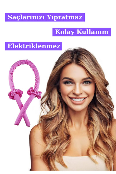 Lotravia Heatless Hair Styling Set Satin Hair Donut Hair Curler Set Hair Styl...