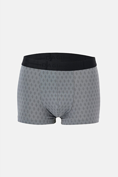 Dagi Gray-Black 3-Piece Patterned Cotton Boxer
