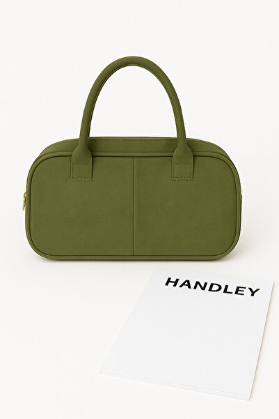 Handley Дамска чанта за рамо и ръка Grace – суедна текстура, минималистичен д...