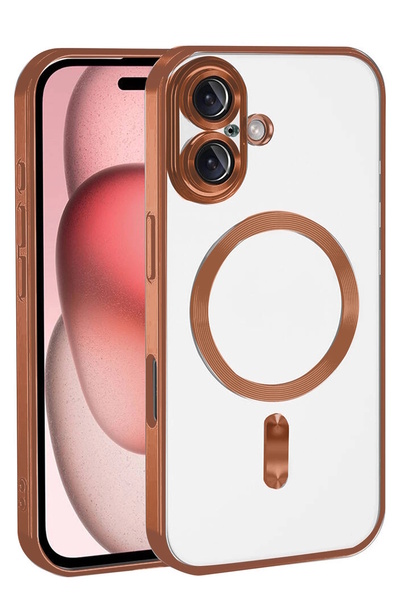 m.tk moveteck Apple iPhone 17 Kılıf Magsafe Wirelles Şarj Destekli Parlak Ren...