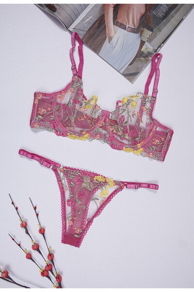 Masal Lingerie Women's Underwear Brode Lace Bra Set