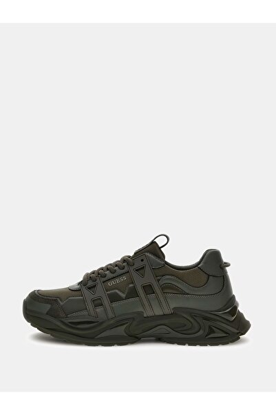 Guess Belluno Deri Karışımlı Sneaker Ayakkabı FMFUNOELE12-26k Yeşil