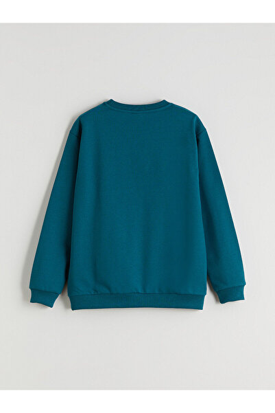 LC Waikiki LCW ECO Petrol Bisiklet Yaka Erkek Çocuk Sweatshirt W5J247Z4