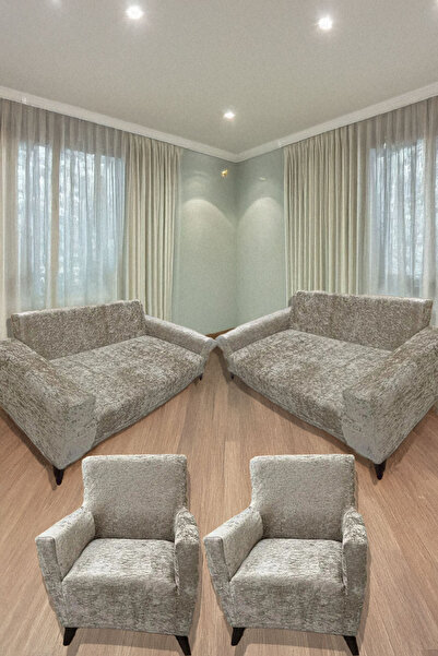 Hacer Yumuşacık Yıkanabilir Tüy Leke Tutmayan Lastikli Kadife Koltuk Örtüsü Koltuk Kılıfı Takımı 4lü"set