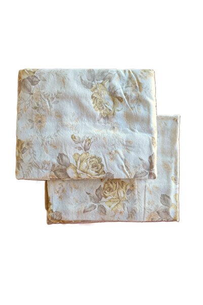 Kotonia Home Σετ 4 μαξιλαροθήκες, 100% βαμβάκι, εκλεκτό χρώμα, μπεζ, 50x80 cm, 07