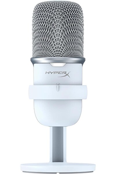 HyperX SoloCast - ترقية 24 بت - ميكروفون مكثف للألعاب بمنفذ USB، لأجهزة الكمبيوتر الشخصية، وبلايستيشن 4، وماك، مع خاصية كتم الصوت بلمسة واحدة