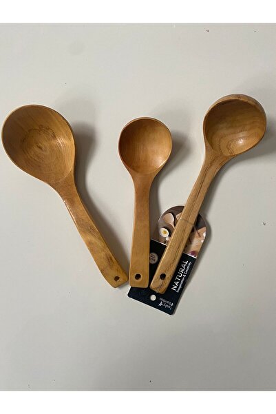 YAZICI 3-Piece Ladle Set 100% Natural Bamboo