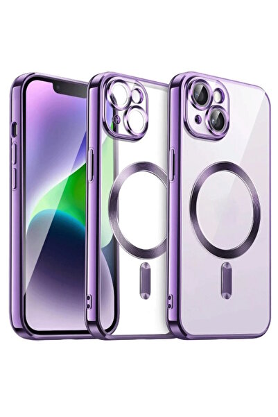 m.tk moveteck Apple iPhone 15 Kılıf Magsafe Wirelles Şarj Destekli Parlak Ren...
