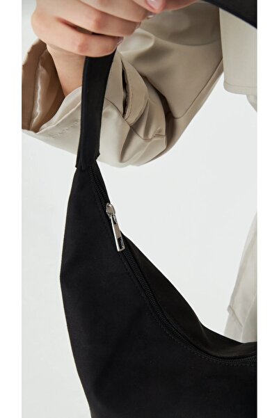 themoiss The Moiss Black Color Suede New Season Casual Shoulder Bag