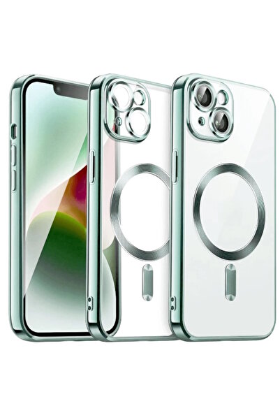 m.tk moveteck Apple iPhone 15 Kılıf Magsafe Wirelles Şarj Destekli Parlak Ren...