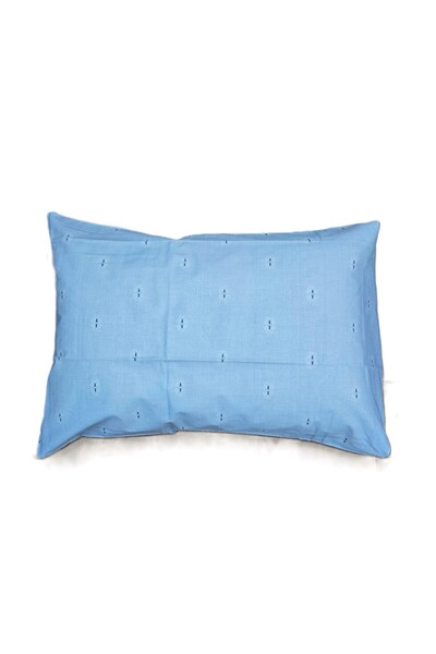 Kotonia Home Σετ 4 μαξιλαροθήκες, 100% βαμβάκι, εκλεκτό χρώμα, ανοιχτό μπλε, 50x80 cm, 03