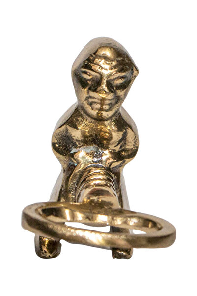 PM Dizayn Pmdizayn Bereket Tanrısı Pirinç Döküm Kapak Açacağı 6Cm