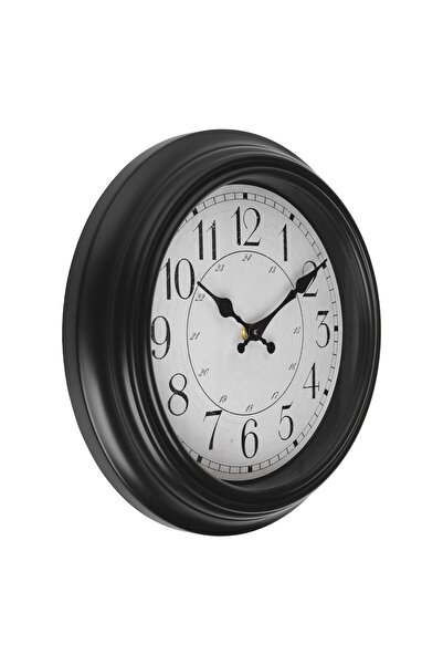 OEM Black Wall Clock with Vintage Pattern Ø30cm