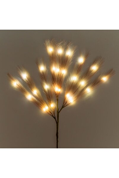 OEM Crenguta Decorativa Pampas cu 9 Ramuri Mici Ecru cu 27 de Becuri LED 90cm