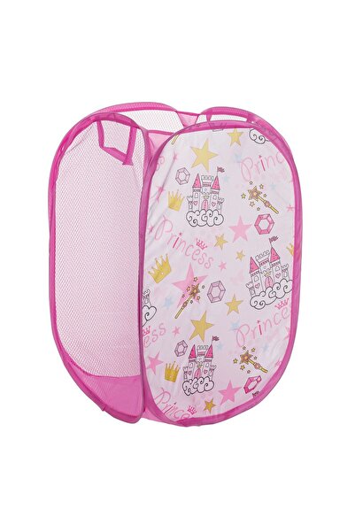 OEM Cos Textil Pliabil Fucsia Princess pentru Jucarii 36x58cm