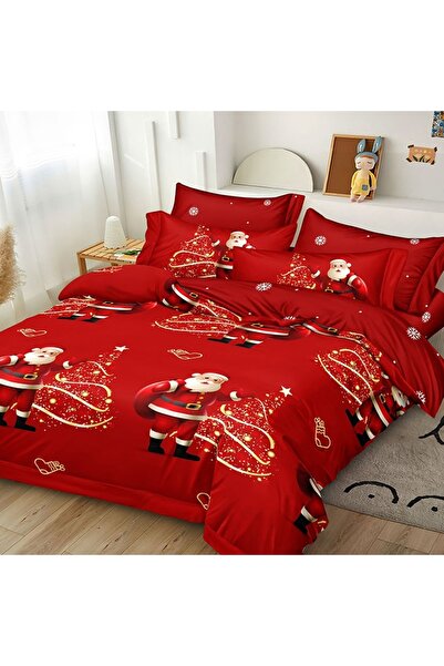 OEM Santa Claus Bed Linen with Elastic 180x200 Noel V60 6 Pieces (Fine)