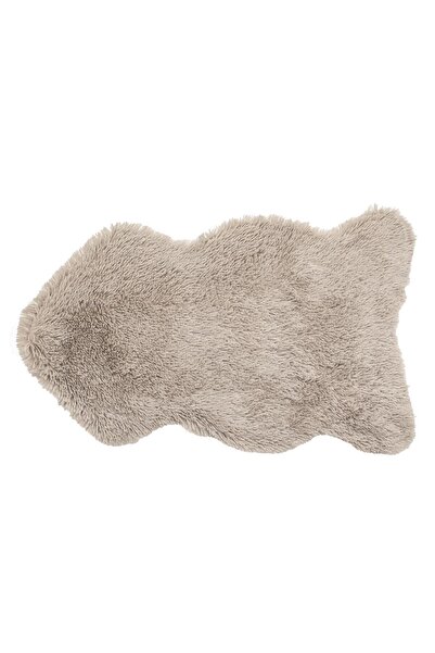 OEM Διακοσμητικό Χνουδωτό Χαλί σε Σχήμα Ζώου, Γκριζοκαφέ, 55x90εκ.