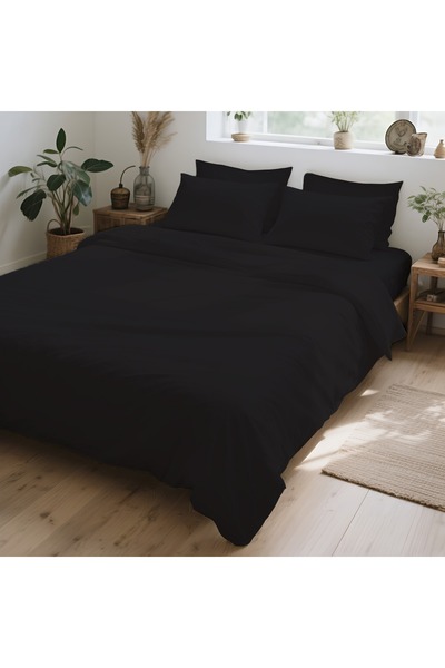 kesenegore 4 Piece Elastic Sheet Cotton Ranforce Fabric Double Duvet Cover Set