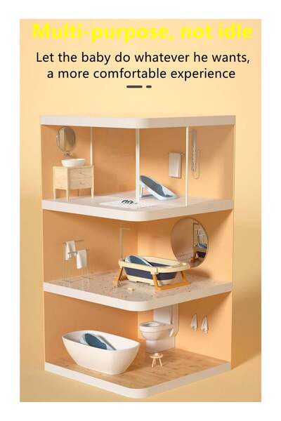 Fun Moment Foldable Baby Bath Seat with a Non-Slip Base