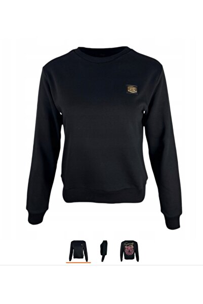 Cavalli Class by Roberto Cavalli Bluza Dama Neagra bumbac cu imprimeu pe spate