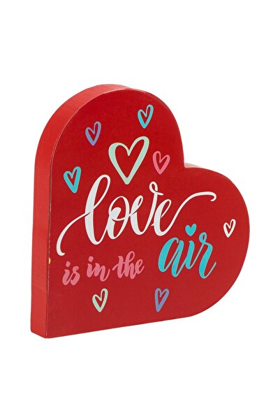 OEM Wooden Decoration Colorful Heart with Message 15x1.8x15cm