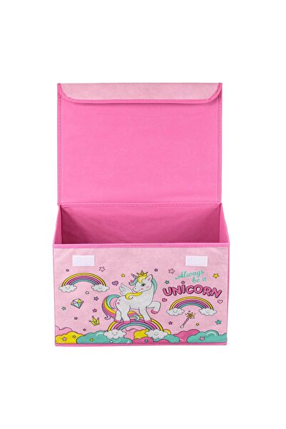 OEM Unicorn Textile Storage Box with Lid 40x30x25cm